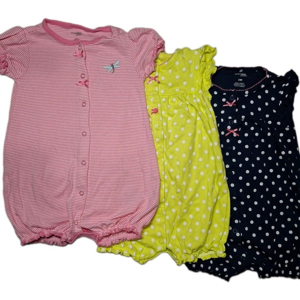 Rompers 24M For Toddlers Spring Or Summer 3 Sets